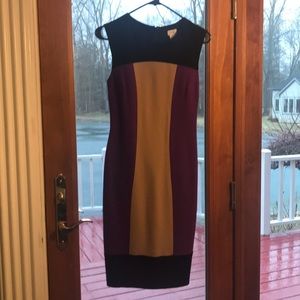 Color block sheath dress